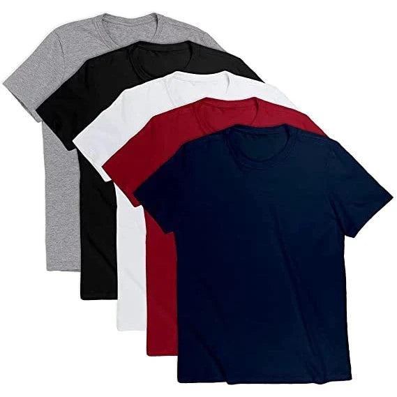 Kit 5 Camiseta Masculina Lisa Fio 30.1 Básica Casual Silk Sublimação Revenda Promoção