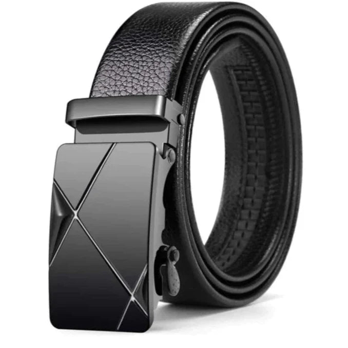 Cinto Social De Luxo Masculino Em Couro Fivela Automática