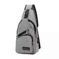 Bolsa de Ombro Masculina Anti-Roubo com Carregador USB